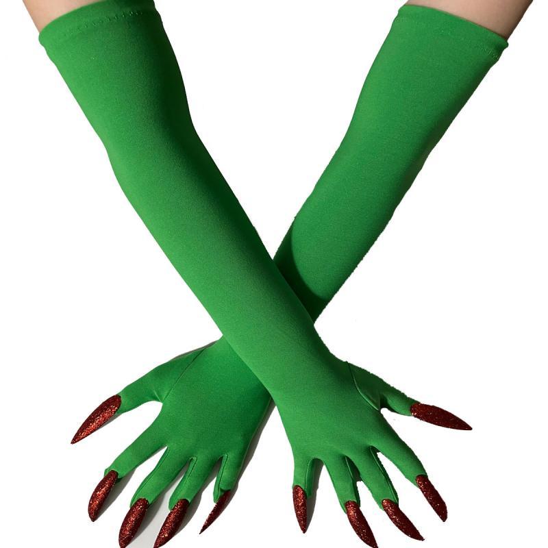 Coole Halloween Handschoenen Ghost Claw Dress Up Handschoenen Mode Rode Handschoenen Lange Nagels Cosplay Halloween Grappige Handschoenen C068
