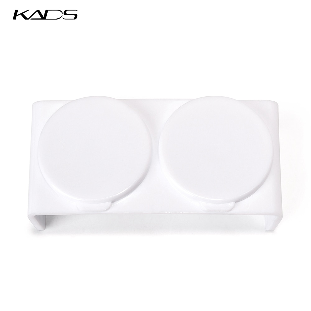 Kads plast dubbel dappen disklåda akryl flytande pulver uv gel tips verktyg vit akryl vätskehållare dubbel dappen disk