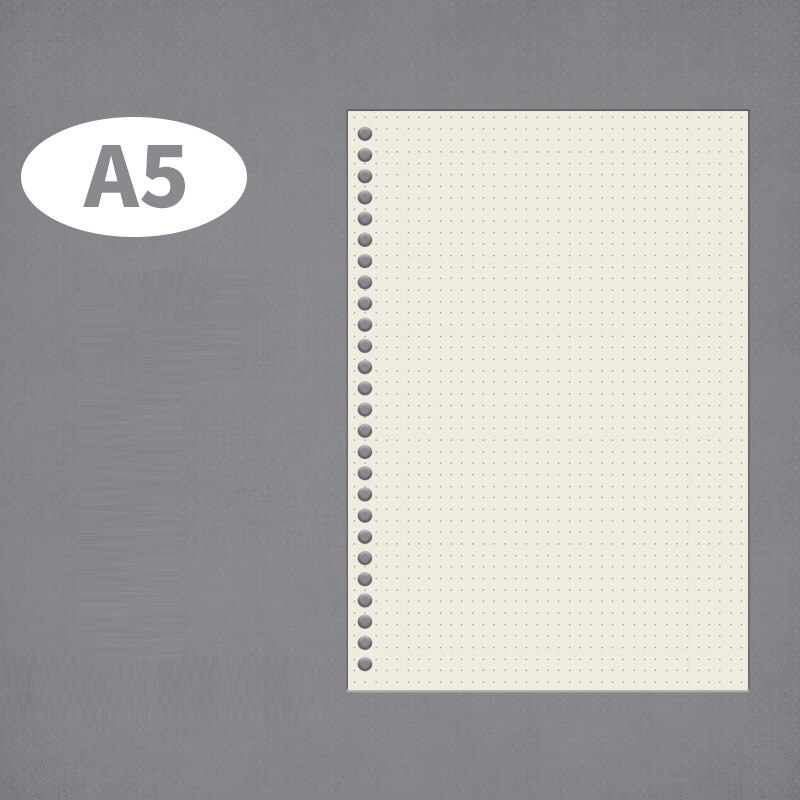 A5 B5 A4 Loose Leaf Notebook Refill Journal Plannner Notebook Inner Page 50 Sheets Diary Weekly Monthly DIY Inside Spiral Paper: A5 20Holes 50Sheets5