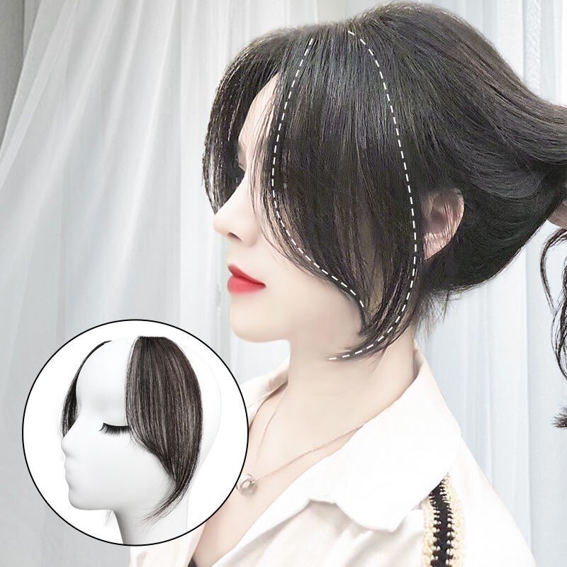 Bangs Clip In on Front Hair Bang Side Fringe Hair Extension Natural Synthetic Bangs Hair Women Bangs Synthetic Hair Pieces