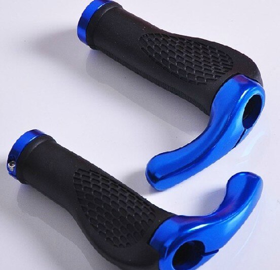 Empuñaduras para manillar de bicicleta de carretera, mango ergonómico de caucho y aluminio, accesorios de pieza en negro/blanco para bicicleta, de bocina de toro