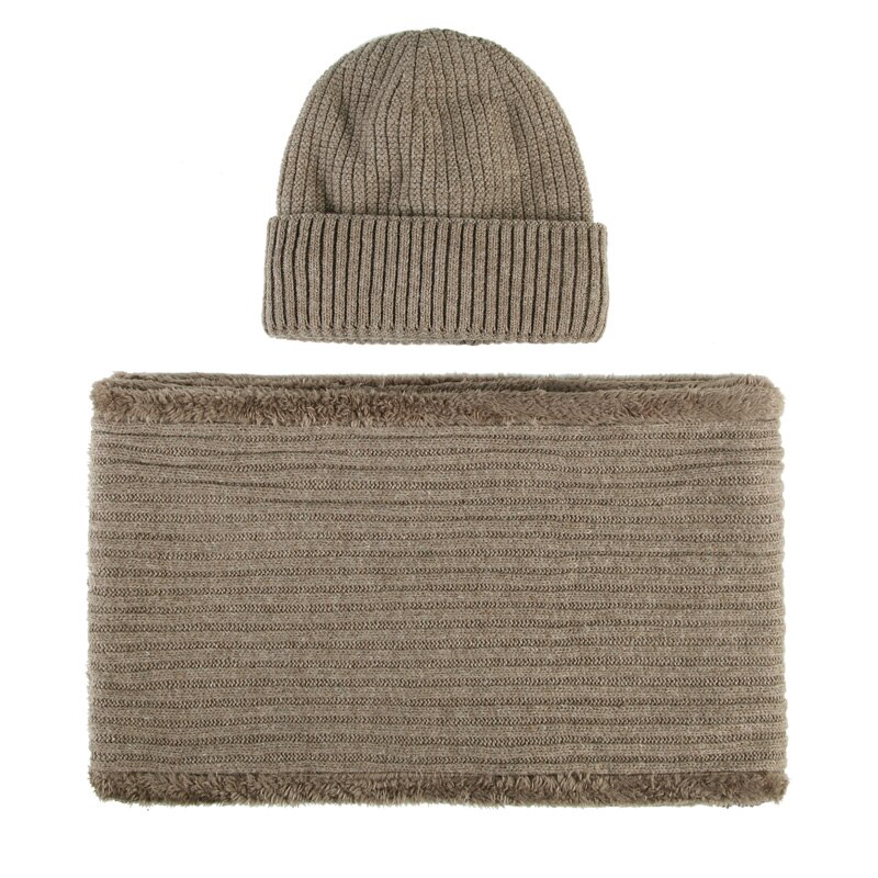 Hiver hommes casquette d'âge moyen papa personnes âgées grand-père tricoté laine chapeau mâle extérieur loisirs Plus velours chapeaux doux écharpe ensemble H7145