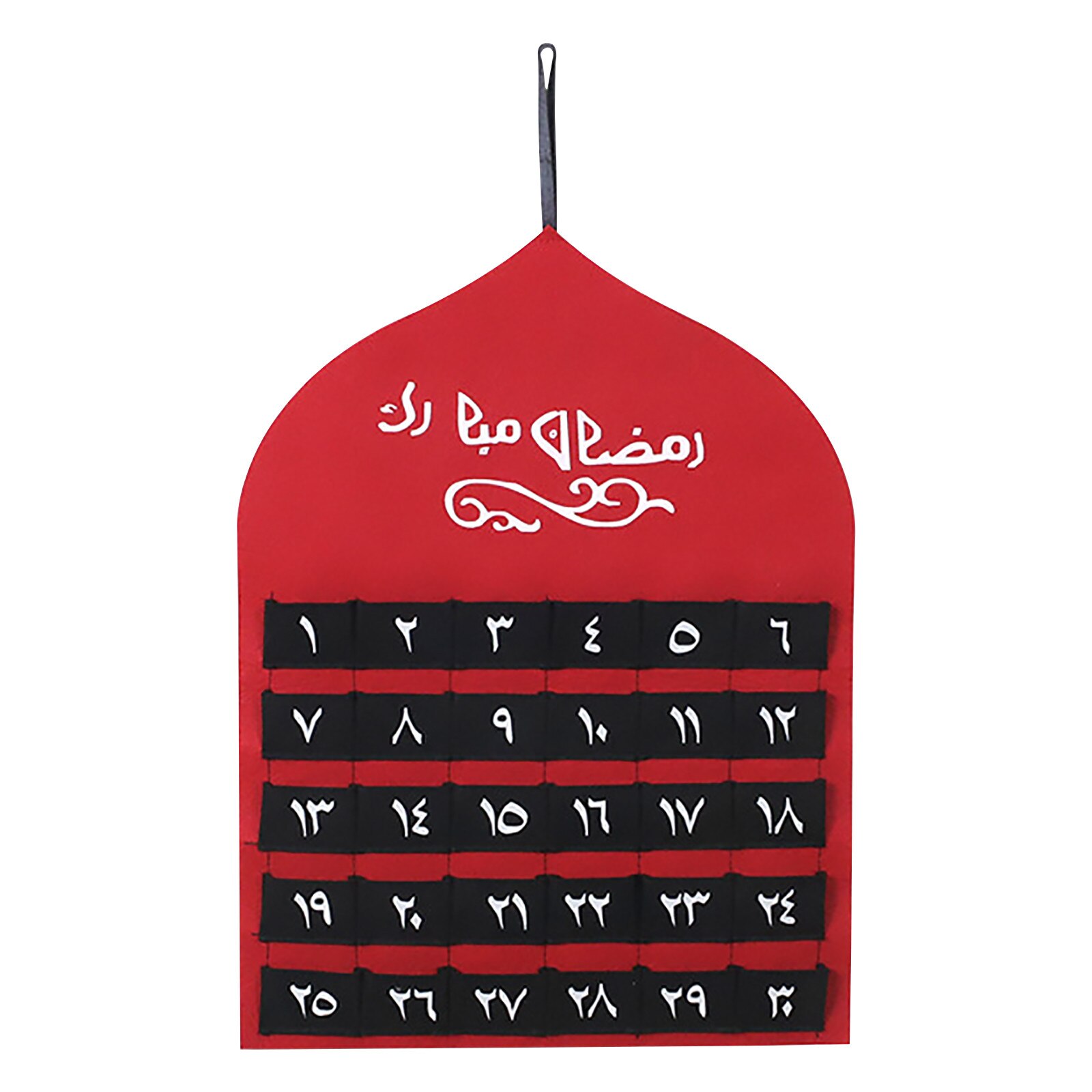 Mubarak Eid decoración Ramadan Mubarak tela cuenta regresiva calendario decoraciones Ramadán para casa Ramadán musulmán Kareem T2G: B