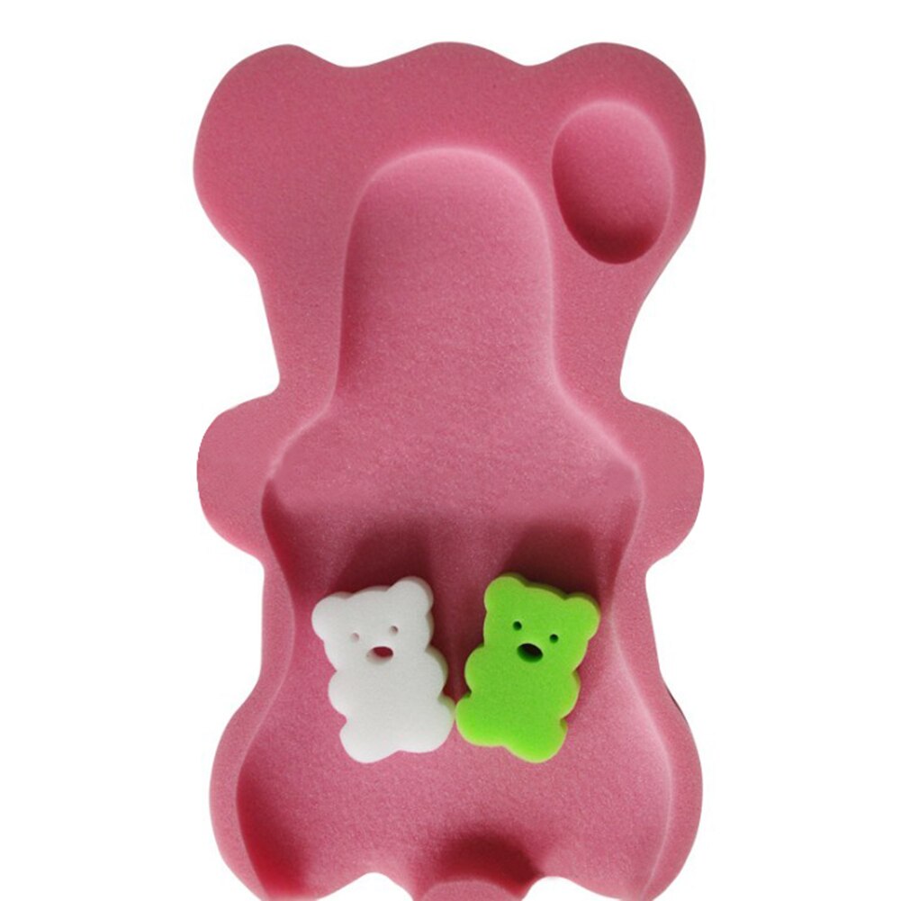 Baby Spons Badmat Antislip Bed Baby Douche Kussen Cartoon Bad Holder Pasgeboren Baby Douche Netten Spons Bad pad # W0: Pink