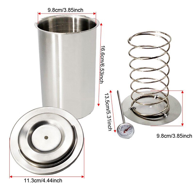 304 Stainless Steel Ham Press Maker Machine Hamburger Making For Meat Poultry Cooked Tools With 100 Pcs Patty Papers Thermometer