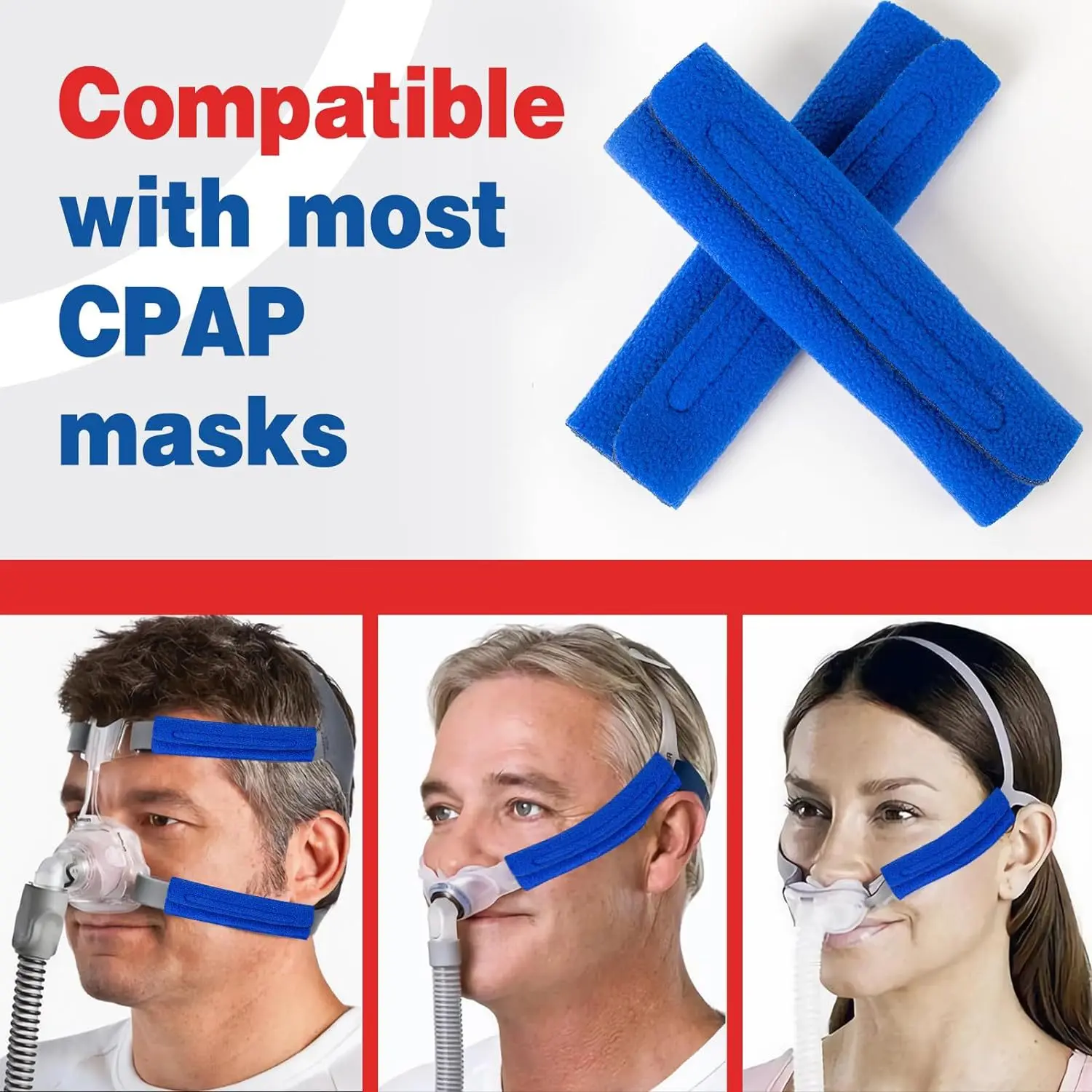 Ademhaling wasbaar voor maskerbandhoes Hoofdbandbeschermingspad voor riemhoofddeksel Universele herbruikbare comfortpads