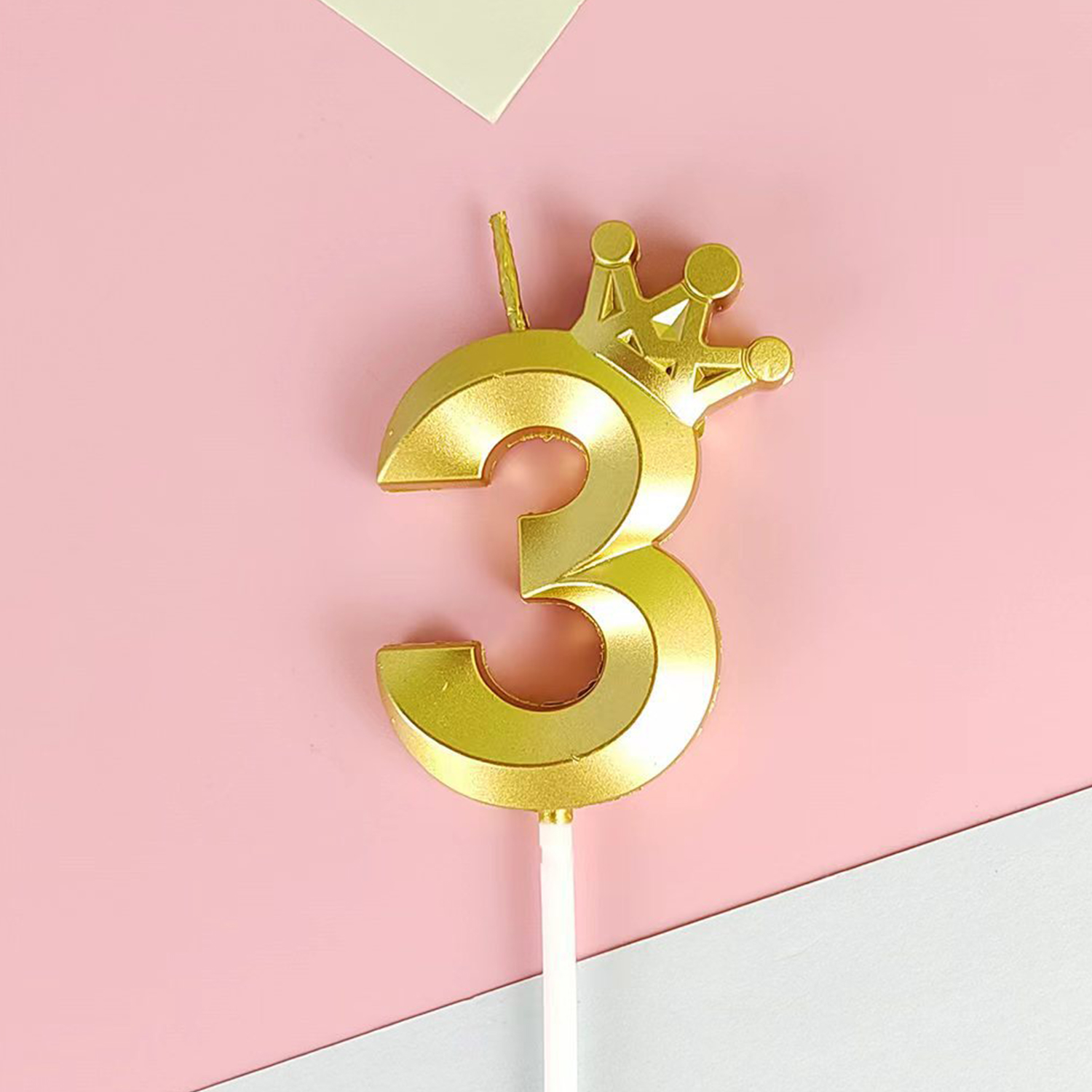 0-9 høy kakedekorasjoner romantisk gullkronelys talltopper til bursdagskakedekorasjon dronning babyshower: Rolle