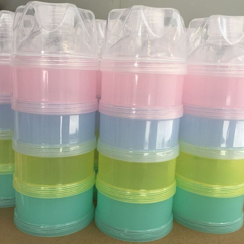 Baby milk powder box portable packaging storage box four-layer dust-proof snack storage box