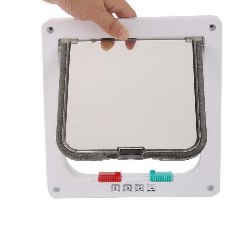 4 voies verrouillable chien chat porte chaton sécurité rabat porte chiot en plastique porte ABS plastique S/L Animal petit Animal fournitures produits