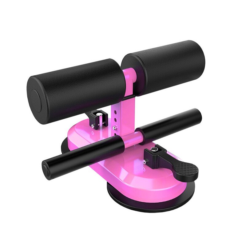 Portable Adjustable Abdominal Exercise Door Sit Up Bar Assister Muscle Exercise Body Slimming Sit Up Bar: rose red