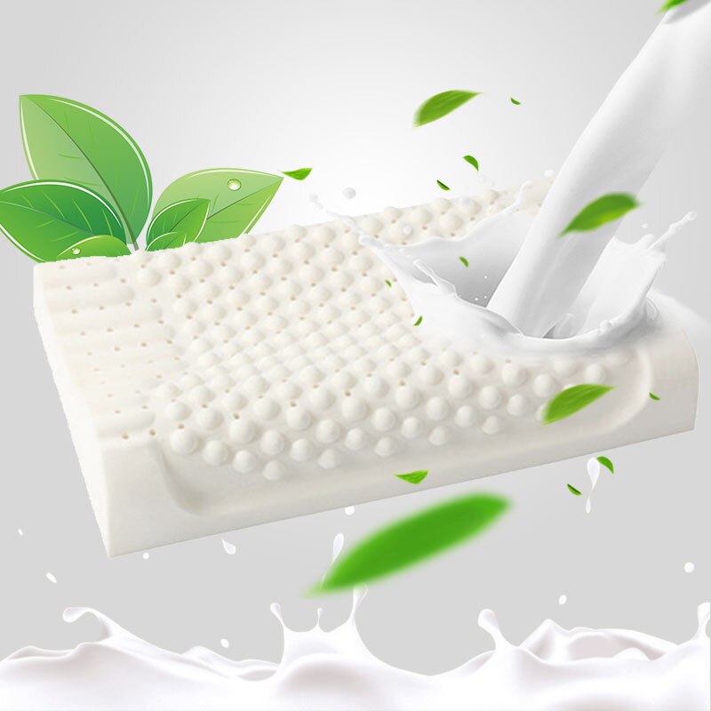 Oreiller orthopédique en pur latex naturel,literie de Thaïlande, soin correcteur pour le cou durant le sommeil, protection des vertèbres cervicales, santé du cou