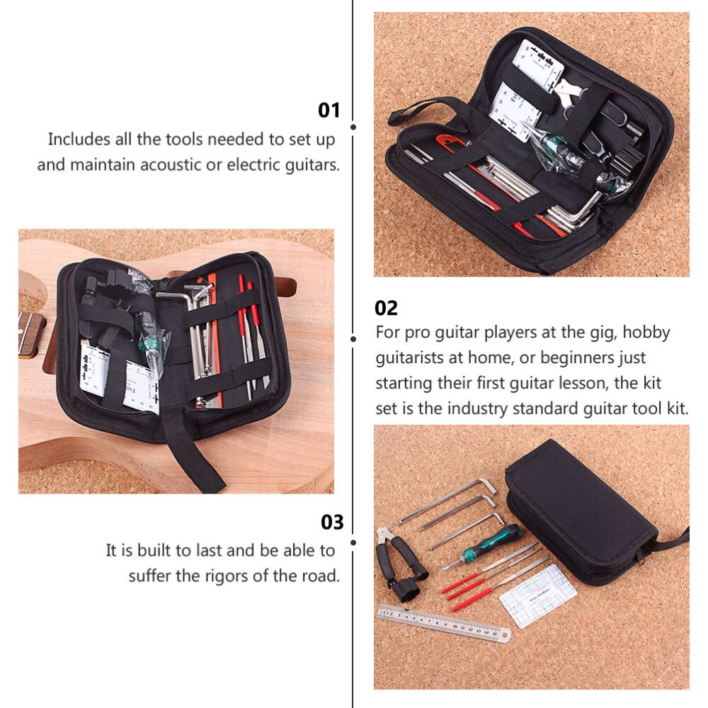 1 Set Guitar Setup Kit String Maintenance Tools Guitar Setup Kit Guitar Maintenance Tool for Instrumen