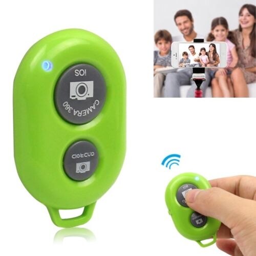Obturador 10m do obturador de selfie do obturador de bluetooth com acessórios manuais do telefone do usuário 2019: green