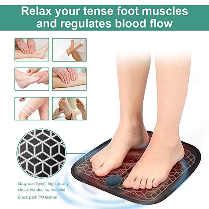 Elektrische Ems Foot Massager Pad Voeten Spier Stimulator Voet Massage