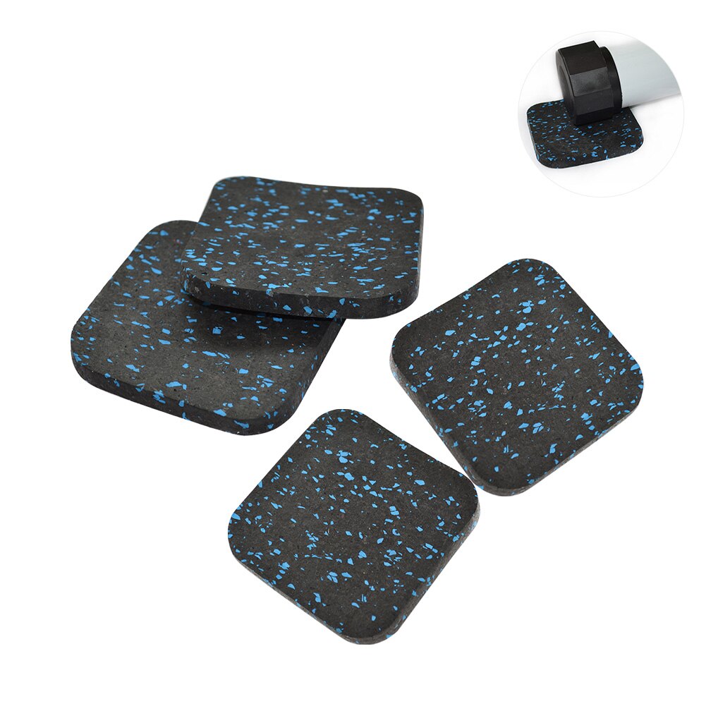 Nbr Oefening Mat Gym Fitness Apparatuur Voor Loopband Fiets Beschermen Vloer Yoga Mat Running Machine Schokbestendig Pad Zwart: 4Pcs Shock Proof Mat