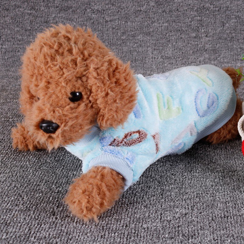 Haustier Vlies Kostüm Herbst und Winter Warme Kleidung Kleine Hunde 2-auf Beinen Verdickung T-Shirt Hund Nette Kleidung