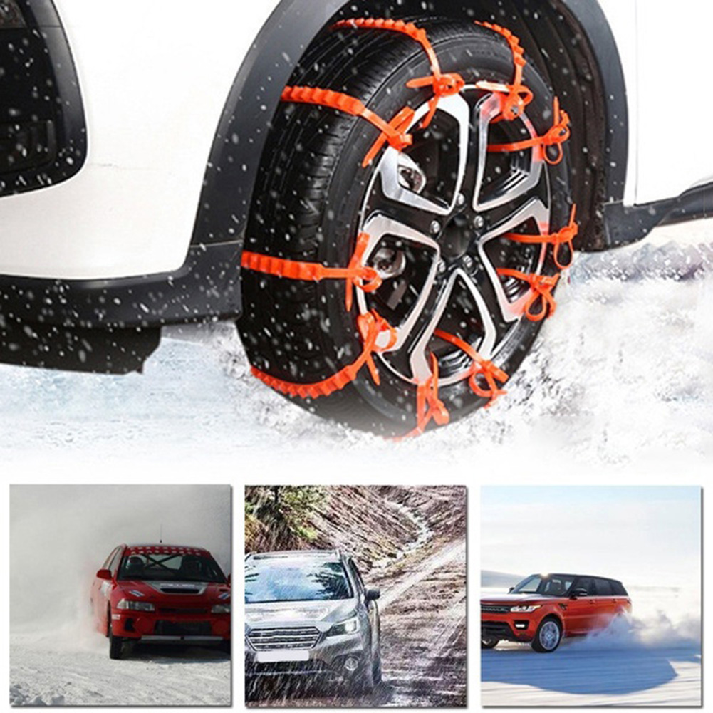 Neumáticos duraderos para coches, 10 Uds., 92cm, nailon, antideslizantes, cinturón de cadenas,