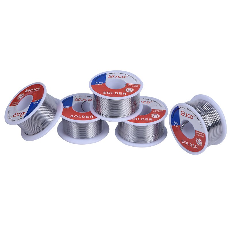 JCD 6pcs 100g Tin Lead Solder Wire Sn63/Pb37 Alloy Soldering Wire with Rosin Core for Electrical Soldering DIY Work