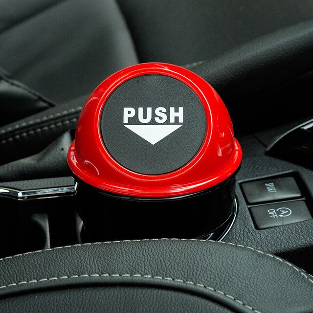 Cenicero de Cubo de basura para coche, Cenicero de basura, papelera de decoración para coche, caja para basura, Cenicero: Rojo