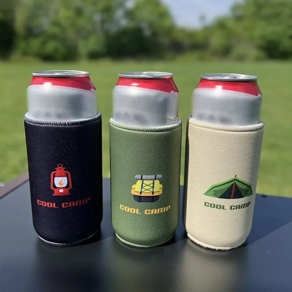 1pc Dosenkühler Hülse Camping Dosen Ärmeln Isolierte Bier Abdeckung Kühler Schutz Flasche Abdeckungen Nicht-slip Isolierte Flasche hülsen