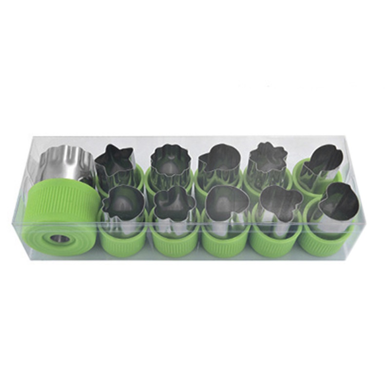 12 Pcs Cute Shaper Cutter Suitable for Fruit Vegetable Cookie Cake Mold Cutter Durable DIY Kitchen Baking Utensils: A1