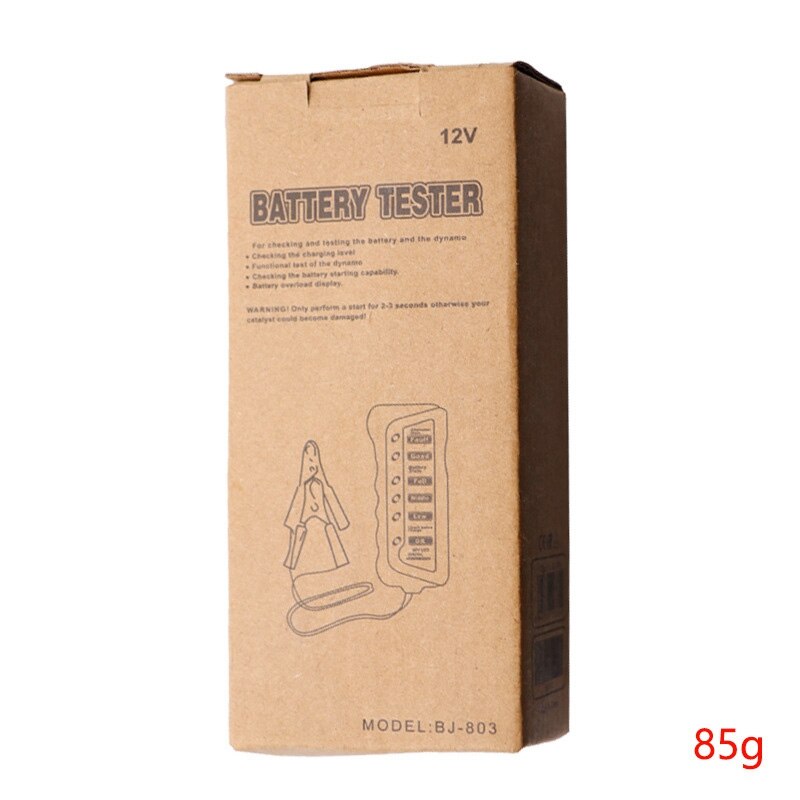 6 LED Lights Mini Universal Car Battery 12V Tester Digital Display Vehicle Starting Device Scanner Battery Measurement Analyzer: Box Pack