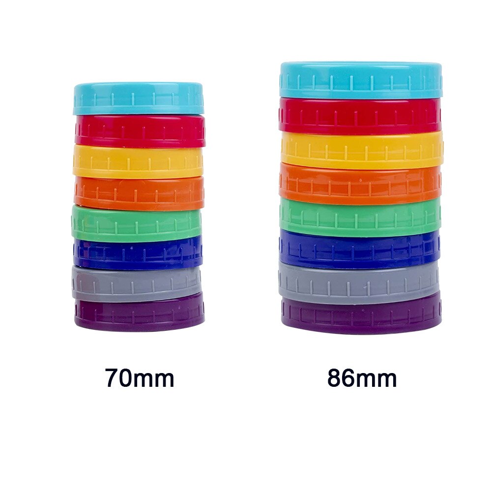 10pcs Wide Mouth Canning Replacement Parts Mason Jar Lids Leak Proof Storage Caps Kitchen PP Glass Bottles Reusable Anti Scratch
