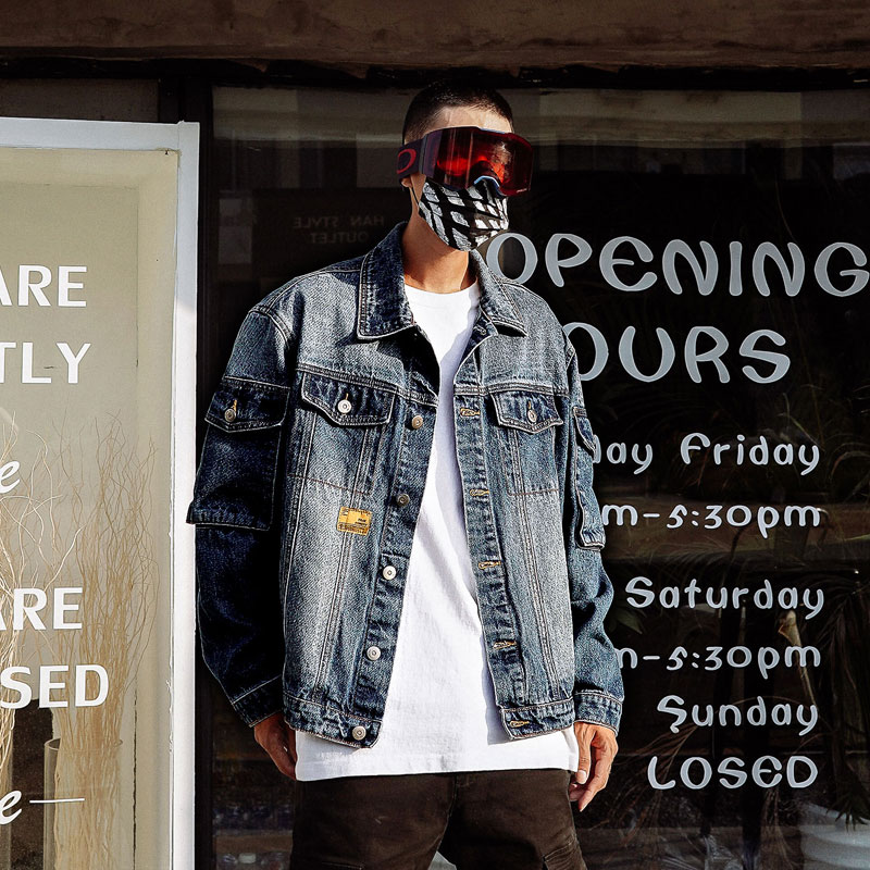 spring and autumn men's denim jacket jacket men's cotton jacket jacket jacket men's denim size 5XL