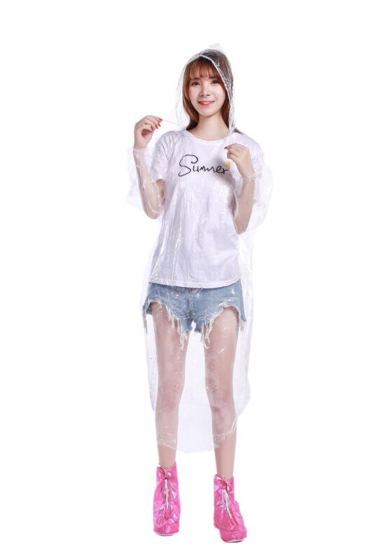 Womens Waterdichte Regenjas Poncho Single Layer Regenjas Pvc Regenkleding Voor Volwassenen Willekeurige Kleur