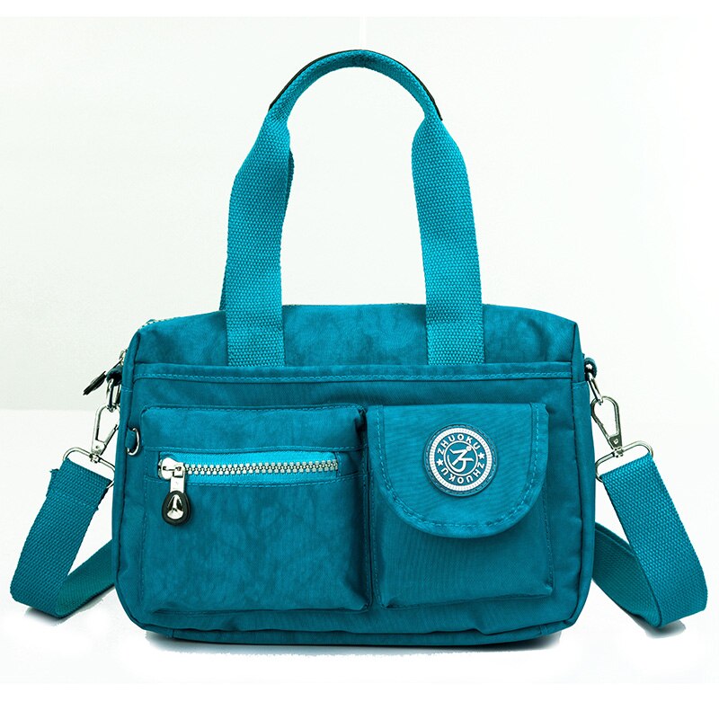 Bolsa de ombro feminina, bolsa casual feita em nylon de marca famosa, estilo carteiro, bolsa de mão e de ombro para mulheres feminina: Sky blue
