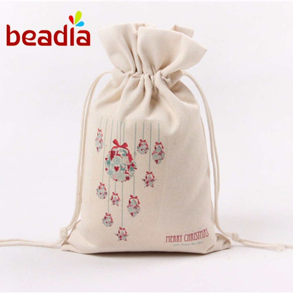 Szuflada bawełniana nić prezenty woreczki torba 16x23.5cm 14 style boże narodzenie Santa Xmas festiwal dzień cukierki prezent torba do noszenia