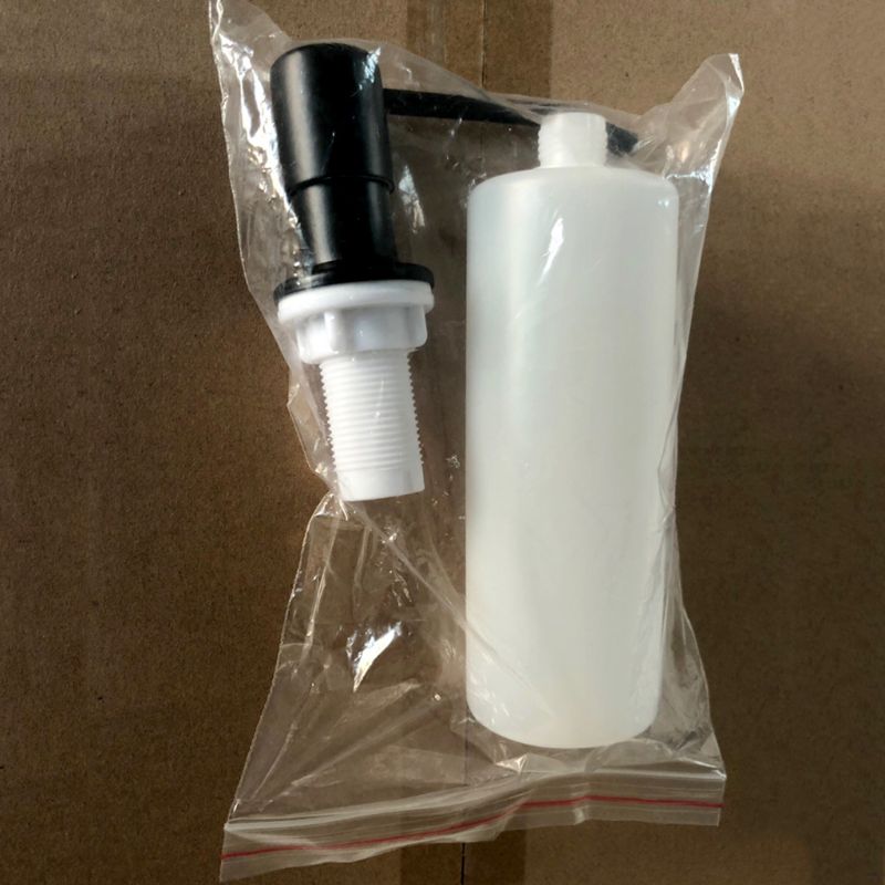 1Set 300ML Capacity Bottle Liquid Soap Dispenser Stainless Steel Deck Mounted Kitchen Dish Soap Dispensers Hand Sink