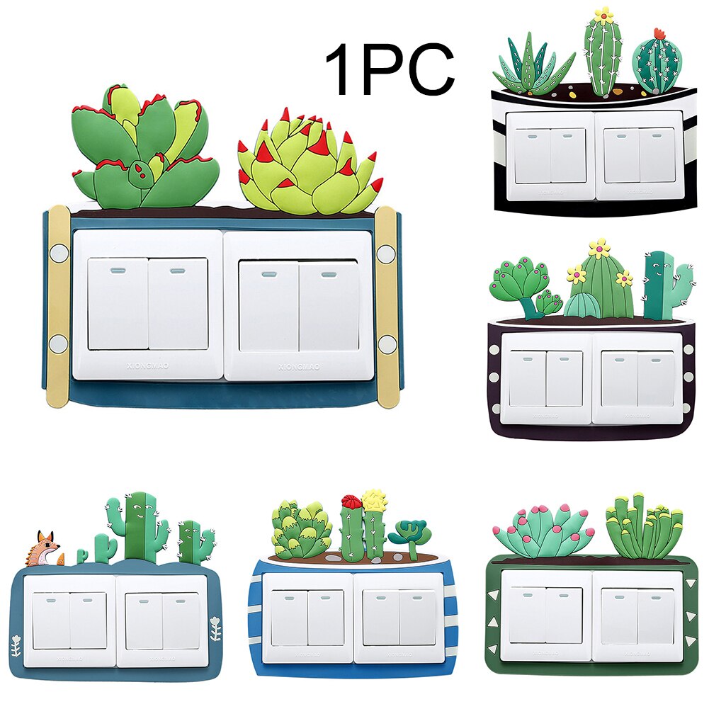 Home Decor Washable Odorless Bedroom Switch Sticker Easy Install Living Room With Noctilucence Electrical Outlet Cover Wall Art