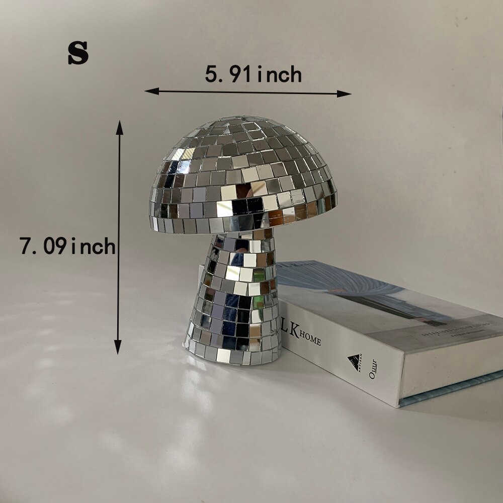 Disco Champignon Boule Champignon Rétro Boule Disco Mur Fenêtre Décoration De Bureau Enterrement De Vie De Jeune Fille, Fête D&#39;anniversaire, Douche Nuptiale: 1 Pcs S