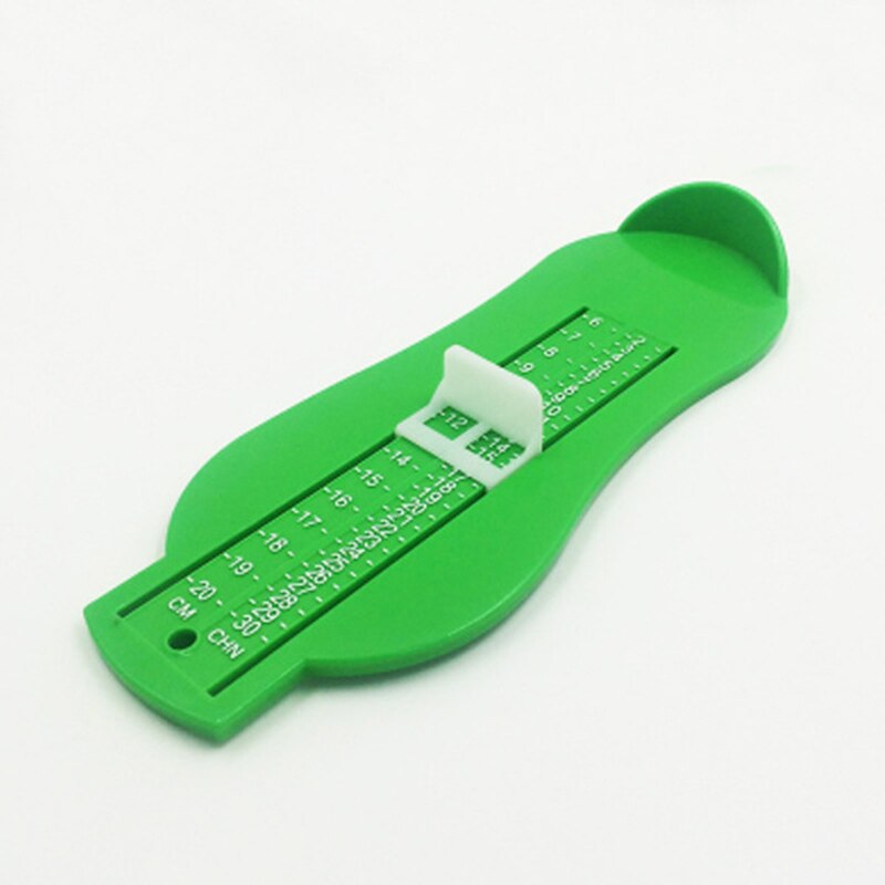 Baby Kid Schoenen Maat Meten Ruler Tool Kind Zuigeling Voet Maatregel Gauge Schoen Peuter Baby Schoenen Fittings Gauge Voet Maatregel: Green