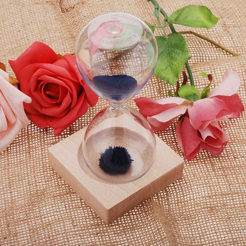 1pcs net Hourglass Awaglass Hand-blown Sand Timer Desktop Decoration netic Hourglass Blue