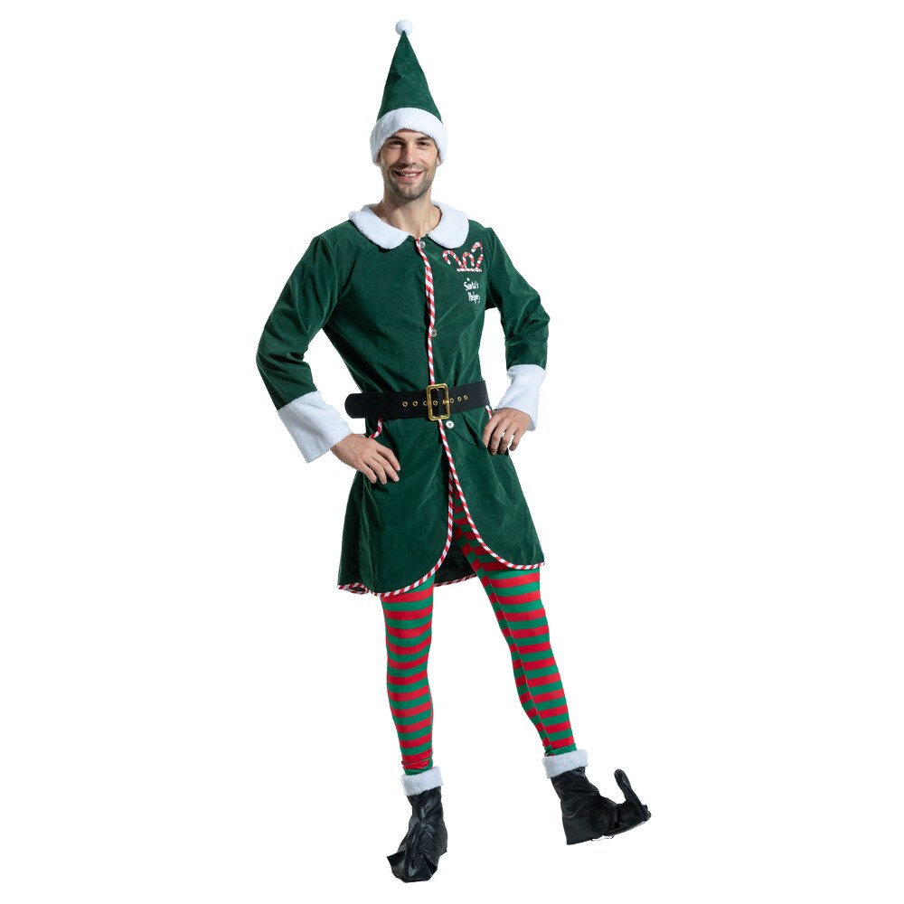 De grote man kerst elf pak winkelcentra bar kerstsfeer activiteit speelt een pak bedekt 5 keer meer yards
