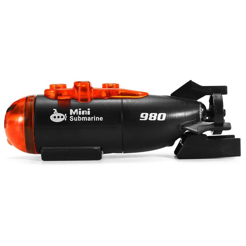 Mini mikro-radio fjernbetjening rc ubåd skib båd med led lys legetøj: Default Title