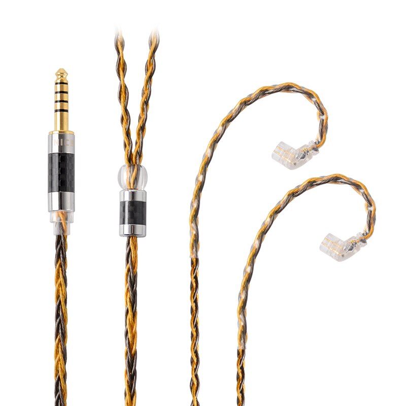 NICEHCK C8-1 8 núcleo plateado y cobre Cable de auriculares mezclado 3,5/2,5/4,4mm MMCX/NX7 Pro/QDC/0,78mm 2Pin para DB3 ST-10s: 4.4mm With QDC 2Pin