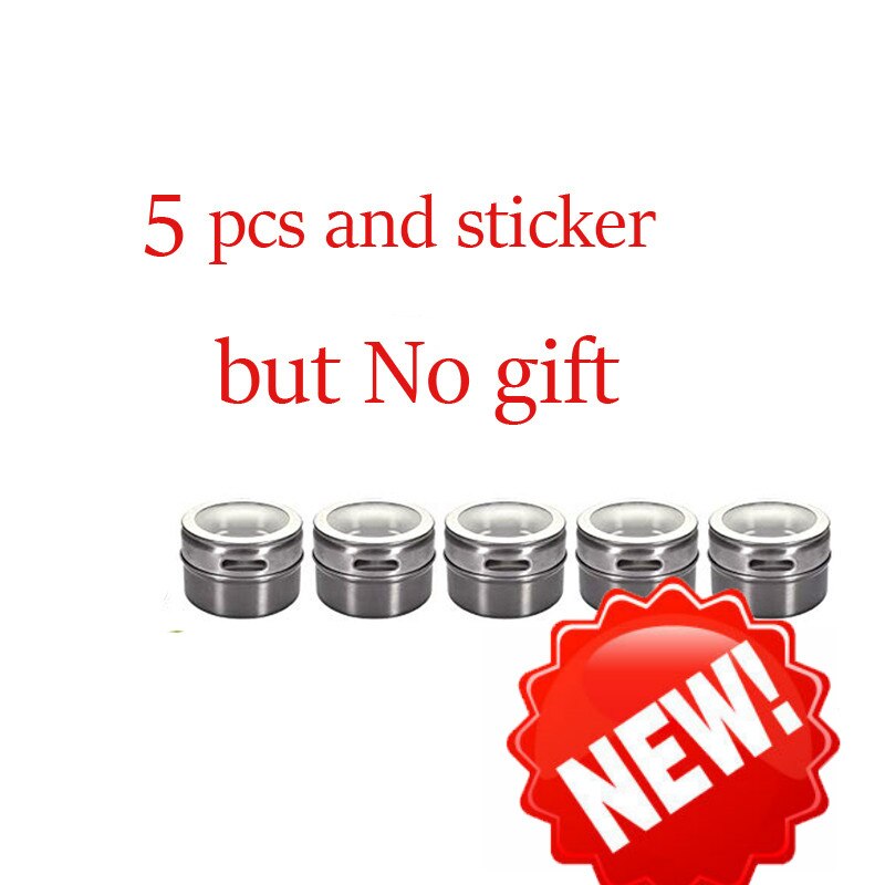 Magnetic Spice Jars Container Set With Labels Stickers Pen Seasoning Bottle Pepper Storage Favor Of Elefants spice jar: 5pcs
