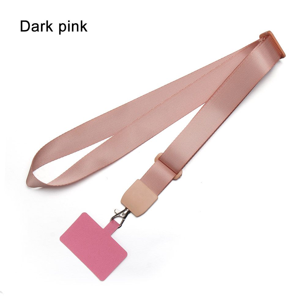 Neck Strap Lanyard for Mobile Phone Rope Anti-lost Keys Mobile Phone Straps Holder Neck Strap Hang Rope Lanyard Patch Card: Rose Gold