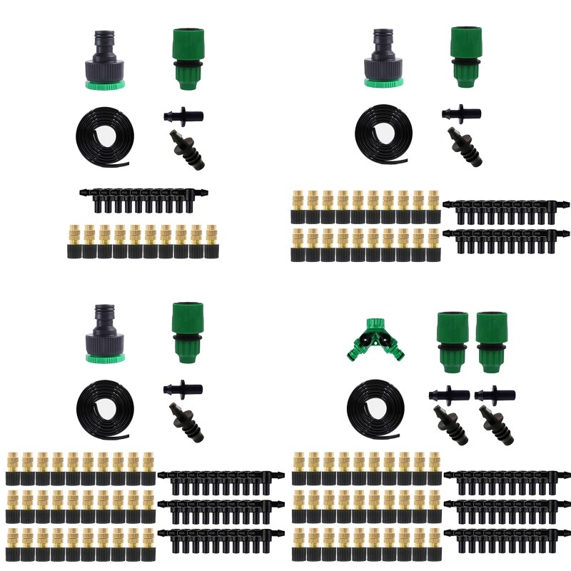 T84E Garden Watering System Irrigation Spray Sprinkler Set Potted Drip Irrigation Kit