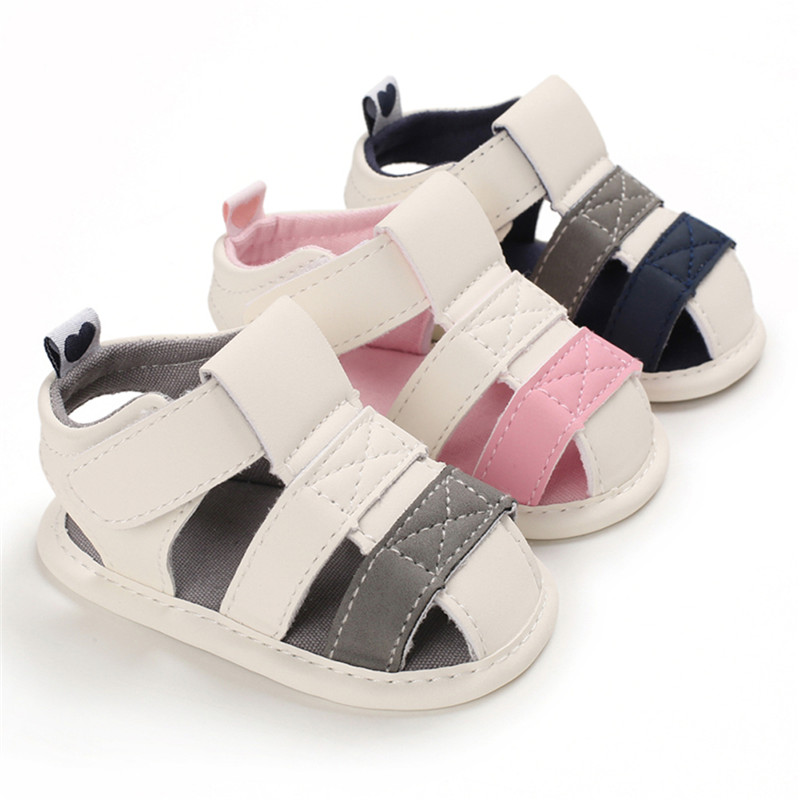 Mocassins en cuir PU souple | Chaussures d'été pour bébés garçons et filles, sandales antidérapantes à fond de coton décontracté 0-18M