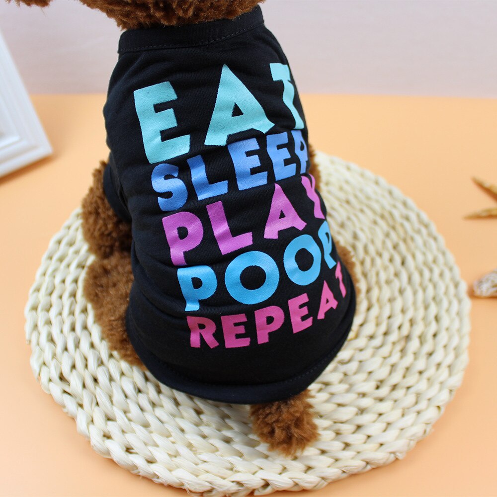Summer Dog Hoodies Dog Clothing Polyester T-shirt Puppy Costume For Small Dog Puppy Dog Clothes Yorkie Chihuahua