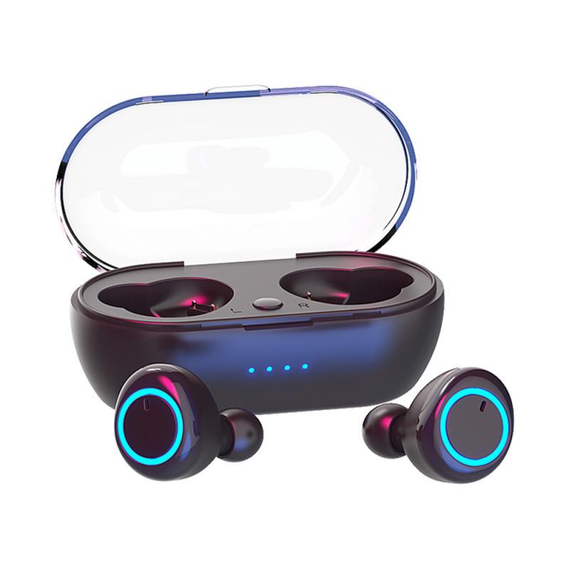 Y50 tws oordopjes draadloos 5.0 bluetooth headset met mobiele aan/uit-knop bediening waterdichte oordopjes