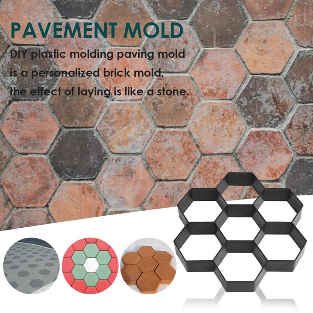 30Cm X 30Cm Tuin Hexagon Handleiding Bestrating Cement Baksteen Beton Bestrating Mal Path Maker Herbruikbare Diy Handmatig Bestrating