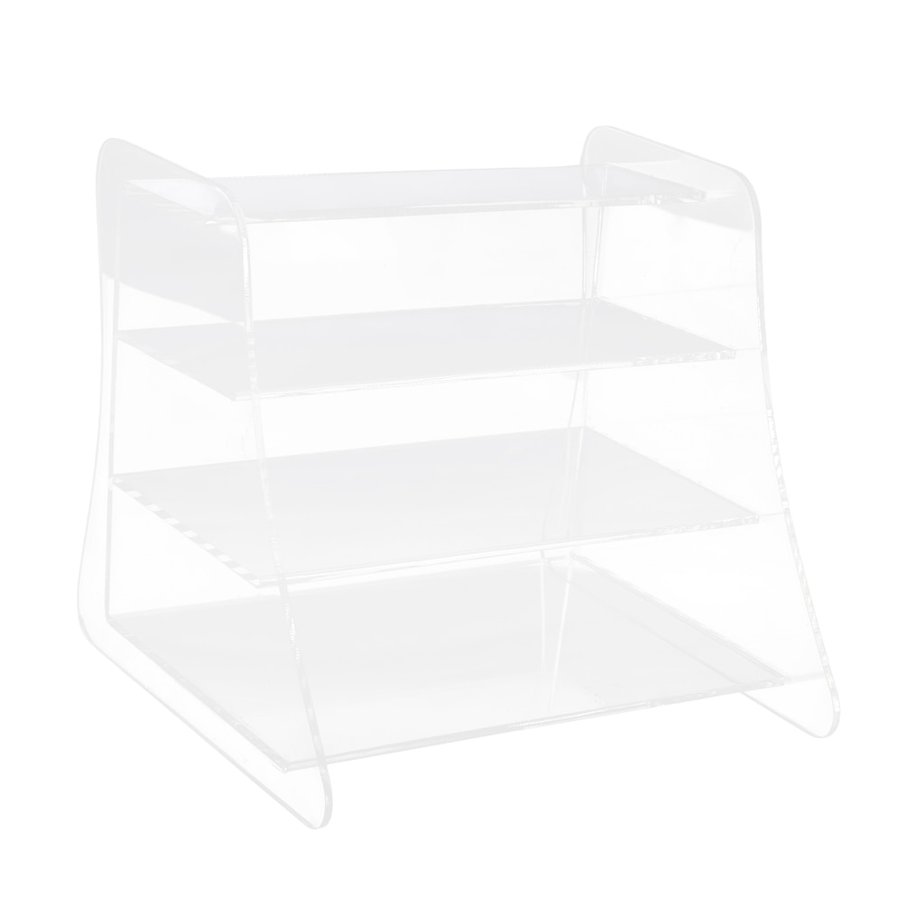 Clear Acrylic Cosmetic Storage Rack Makeup Jewelry Pallet Organizer Face Mask Holder for Bathroom Washroom Salon Beauty Studio