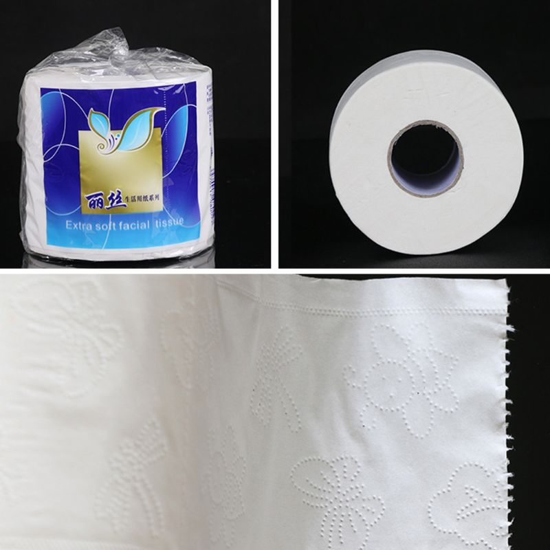 Papier toilette blanc lisse et doux à 6 rouleaux | Papier toilette Premium série professionnelle à 4 plis