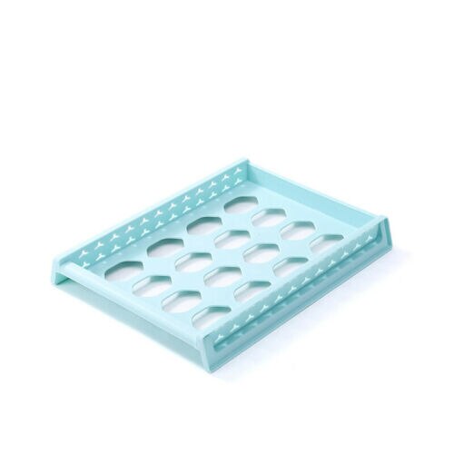 Stackable Plastic Drawer Clothes Closet Cabinet Home Storage Board Organiser: Blue / 32X24X4cm