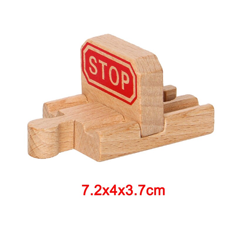 Wooden Train Track Accessories Railway Compatible with Wood Trains Wood Tracks Railway Toys for Kids BM88